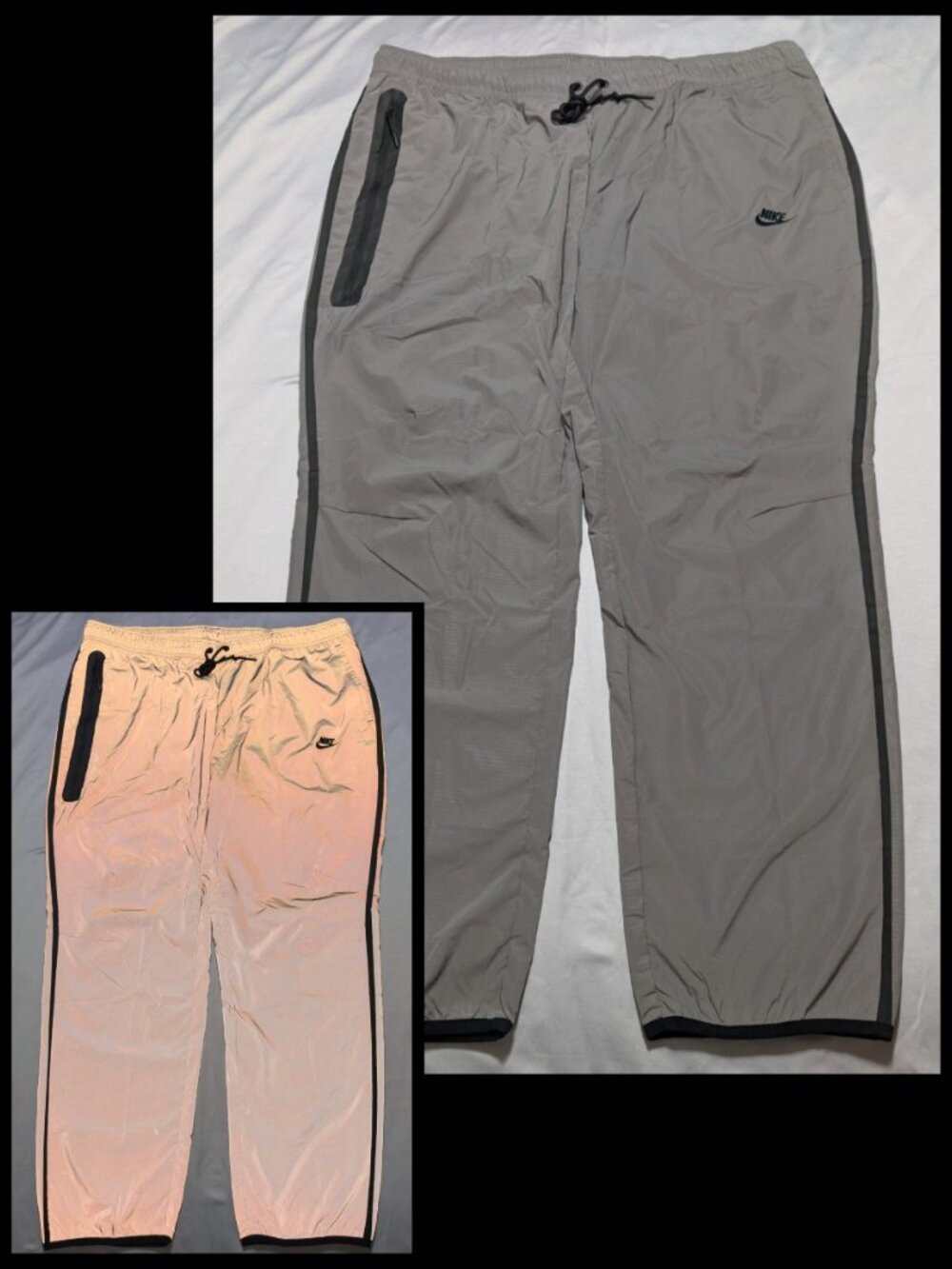 NWT Nike Tech Woven Flash Pants FZ7587 - Reflective Silver - Men's XXL
